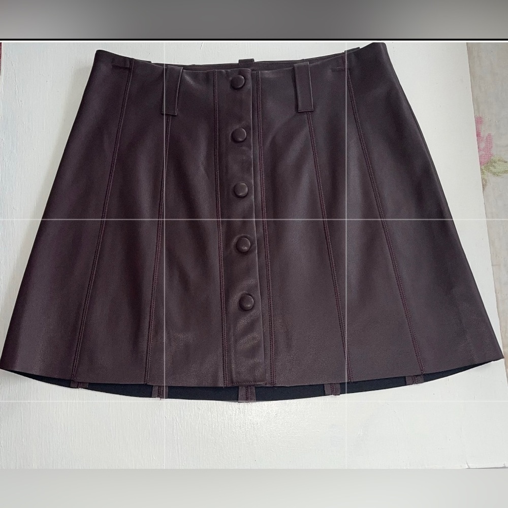 Topshop Faux Leather Skirt 8